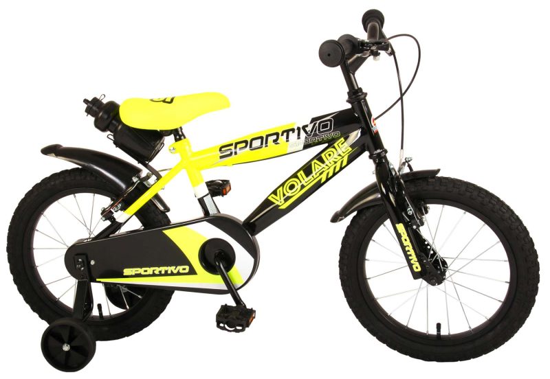 Volare Sportivo Kinderfiets - Jongens - 16 inch - Blauw- Twee Handremmen - 100% afgemonteerd