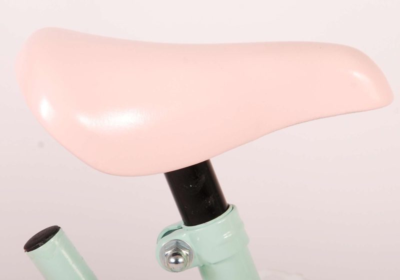 Woezel & Pip Kinderfiets - Meisjes - 10 inch - Mint Blauw/Roze - Doortrapper