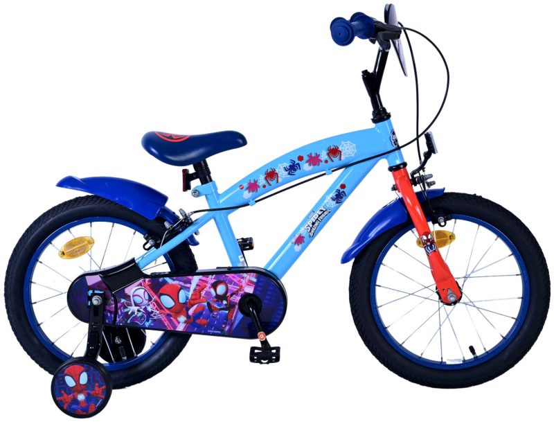 Spidey Kinderfiets Jongens 16 inch Blauw Twee handremmen