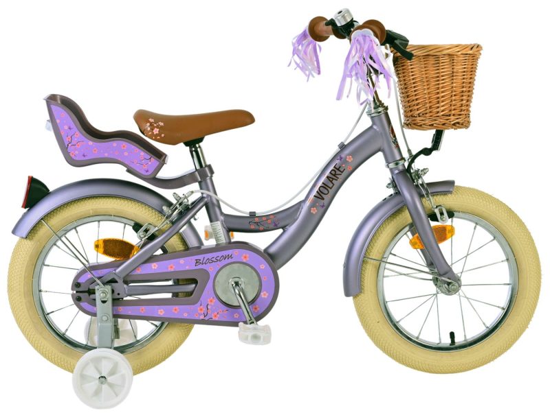 Volare Blossom Kinderfiets Meisjes 14 inch Paars Twee Handremmen